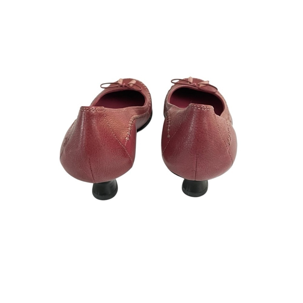 Antonio Melani Shoes Margherit 001 Dusty Rose Pink Leather With Bow Low Heels 9M - Picture 4 of 15